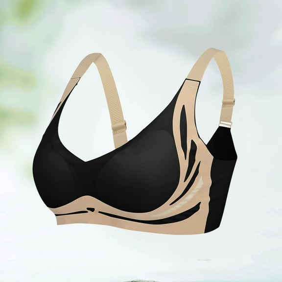 BILIKEYU Women No Underwire Comfort Super Gather Bra, Jelly Bra, Womens Bras, Push Up Bra
