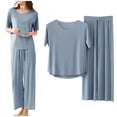 thumbnail image 1 of BILIKEYU Women's 2 Piece Casual Loose Short Sleeve Pullover Tops Pajamas, Womens Pajamas, 2 Piece Sets for Women, Fall Pajamas Women, 1 of 6
