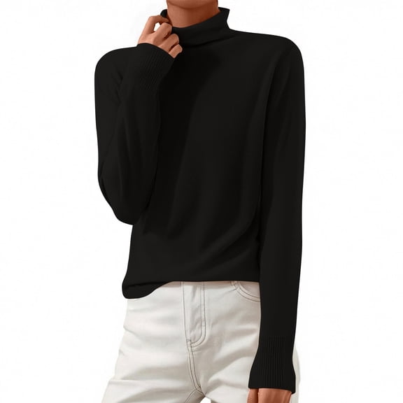 BILIKEYU Women's Casual Knitted Pullover Wool Warm Cozy Tops, Sweaters for Women, Women Fall Clothes, Fall Outfits for Women 2025