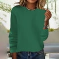 thumbnail image 1 of BILIKEYU Women's Crewneck Pullover Knit Solid Color Thin Long Sleeved Sweater, Women Fall Clothes, Sweater Tops for Women, Fall Outfits, 1 of 3