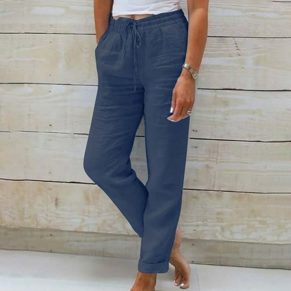 BILIKEYU Women's Fashionable And Casual Elastic High Waisted Solid Color Trousers, Straight Leg Jeans For Women, Teacher Outfits For Women, Business Casual Outfits For Women