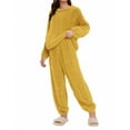 thumbnail image 1 of BILIKEYU Women's Fleece Comfortable Pullover Lounging Warm Sleepwear Set, Sweatsuits For Women, Fleece Pajamas Women, Loungewear Sets Woman, 1 of 5