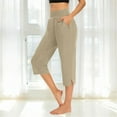 thumbnail image 1 of BILIKEYU Women's High Waisted Crop Casual Slacks Yoga Dress Pant, Women's Pants, Shorts for Women, Womens Sweatpants, 1 of 6