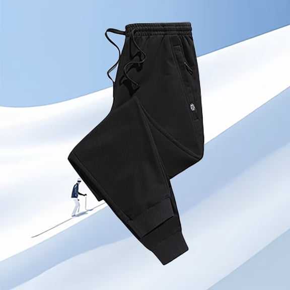 BILIKEYU Women's Leisure Winter Sports Fleece Thick Zipper Sweatpants, Womens Pants, Wide Leg Trousers Women, Winter Pants for Women