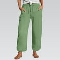 thumbnail image 1 of BILIKEYU Women's Lightweight Linen Summer Pants, womens pants, women's clothing, cargo pants women baggy, 1 of 5