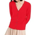 thumbnail image 1 of BILIKEYU Women's Lightweight V Neck Cardigan Sweater, Womens Tops, Cardigan Sweaters for Women, Fall Clothes, 1 of 5