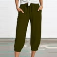 thumbnail image 1 of BILIKEYU Women's Linen Wide Leg Casual Loose High Waist Pants, women's clothing, straight leg jeans for women, cargo pants women baggy, 1 of 5