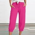 thumbnail image 1 of BILIKEYU Women's Linen Wide Leg Casual Loose High Waist Pants, women's clothing, women pants, cargo pants women baggy, 1 of 5