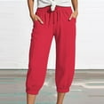 thumbnail image 1 of BILIKEYU Women's Linen Wide Leg Casual Loose Pants, women's clothing, linen pants women, cargo pants women baggy, 1 of 5