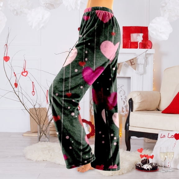 BILIKEYU Women's Loose Elastic Flannel High Waist Wide Leg Pants, Womens Wide Leg Pants, Women Fall Clothes, High Waisted Leggings