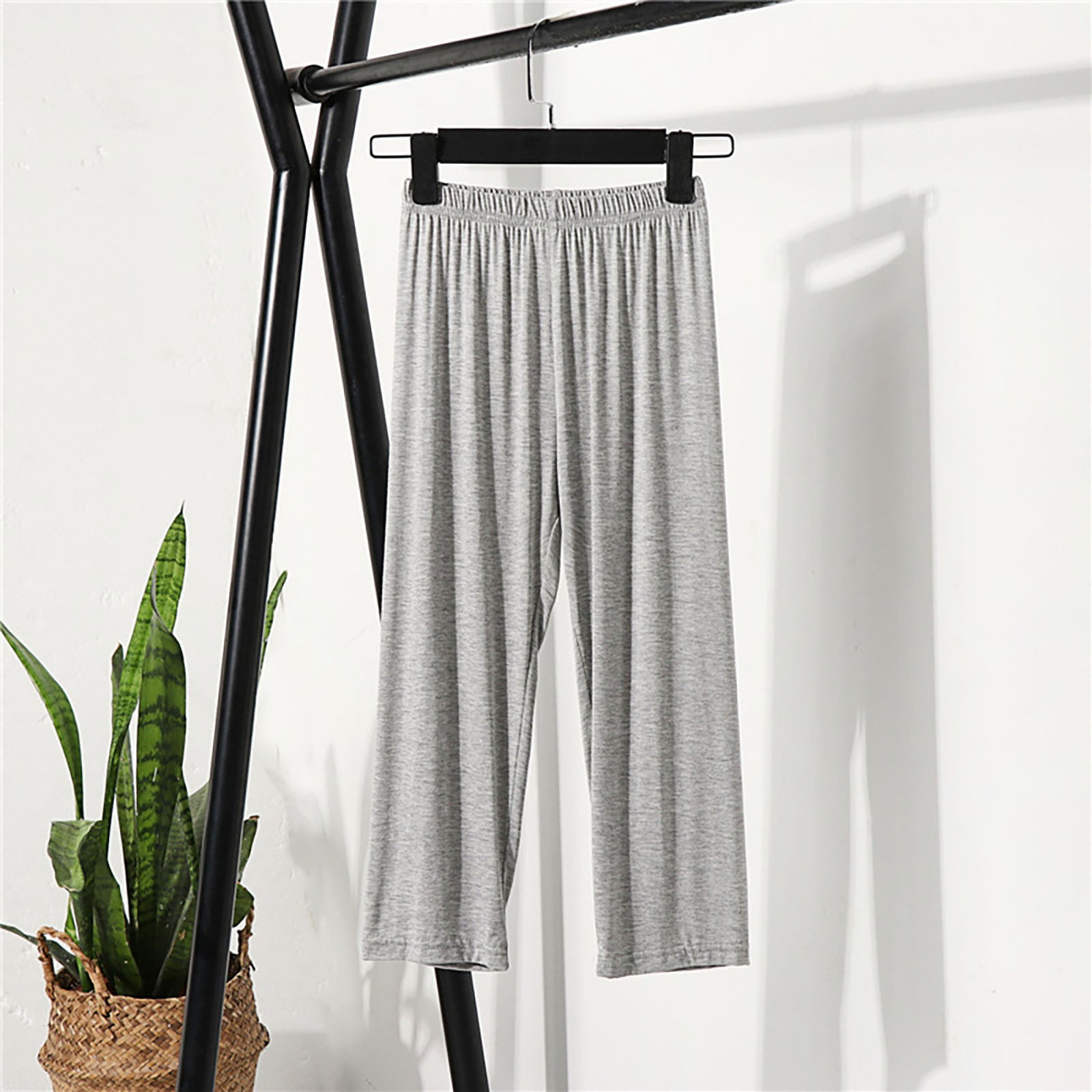 Cosmolle Women's Stretch Ankle Pants - Deep Pockets, Elastic Waist, 7/8 Length For Golf & Lounge