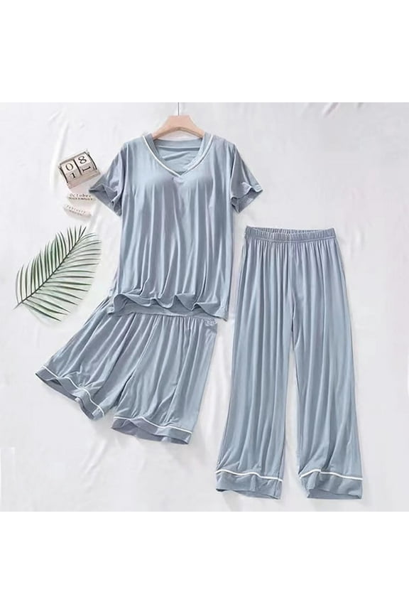 Women's Petite Pajama Set, 2 Piece Sets for Women, Loungewear Sets Woman, Womens Pajamas Set
