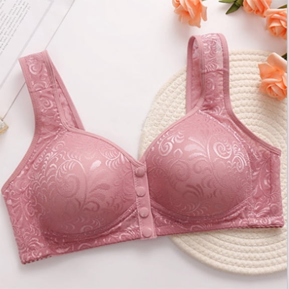 BILIKEYU Women's Plus Size Front Button Bra, Bras for Women, Plus Size Bras, Jelly Bras for Women