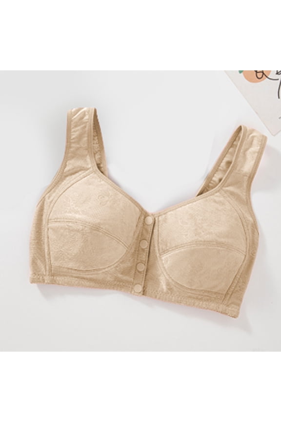 Women's Plus Size No Underwire Front Button Bra, Bras for Women, Jelly Bras for Women, Sports Bras for Women