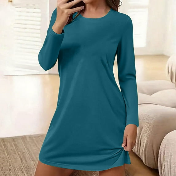 BILIKEYU Women's Round Neck Long sleeve Sleepwear, Pajamas for Women Set, Women Fall Clothes, Fall Outfits