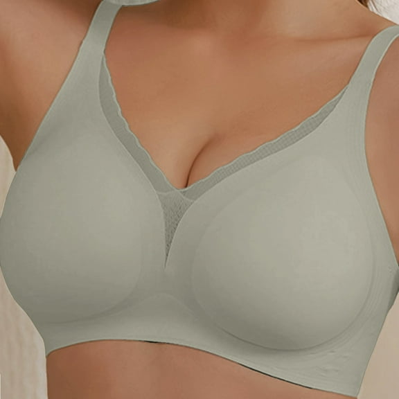 BILIKEYU Women's Soft Thin Breathable Drop Cup Upper Support Gathers Bra, Bras for Women, Jelly Bra, Sports Bras for Women