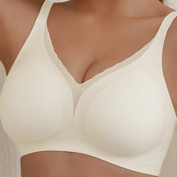 BILIKEYU Women's Soft Thin Breathable Drop Cup Upper Support Gathers Bra, Bras for Women, Jelly Bra, Sports Bras for Women