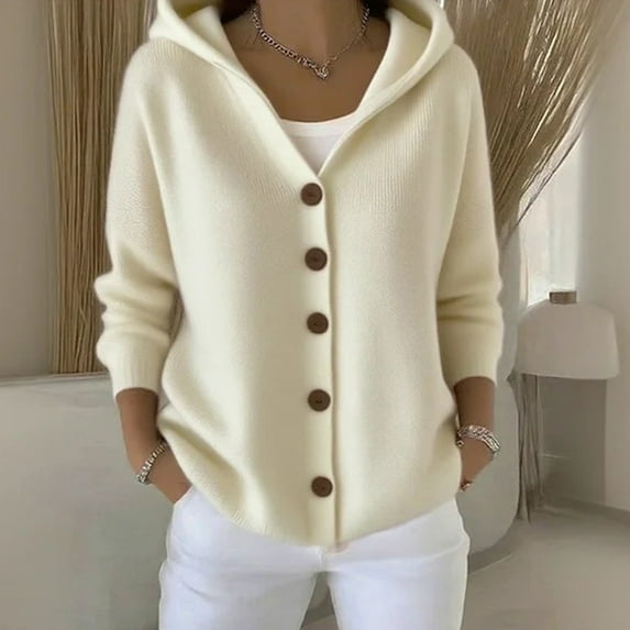 BILIKEYU Women's Solid Color Button Knitted Sweater Cardigan, Fall Outfits, Womens Cardigan, Women Fall Clothes
