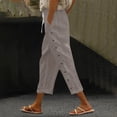 thumbnail image 1 of BILIKEYU Women's Solid Color Cotton Elastic Trousers, Cargo Pants Women, Womens Pants, Fall Outfits for Women, 1 of 6