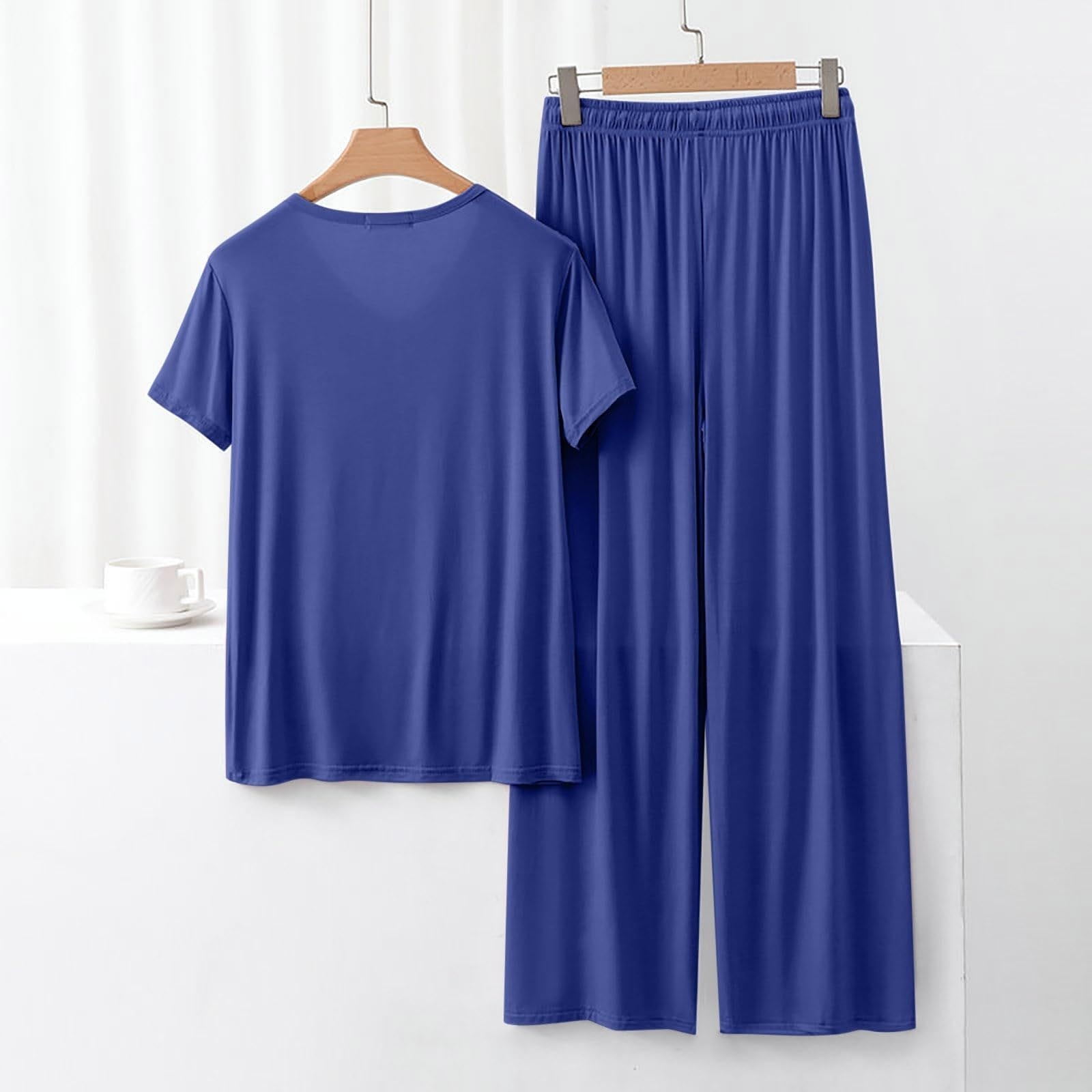 BILIKEYU Women's Solid Color Long Sleeved Pajamas, Fall Pajamas Women ...