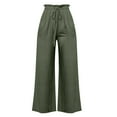 thumbnail image 1 of BILIKEYU Women's Summer Linen Pants Casual Loose High Waist Wide Leg Pants Trousers with Pockets, Linen Beach Pants Women, Beach Pants for Women, Womens Linen Shorts, 1 of 2