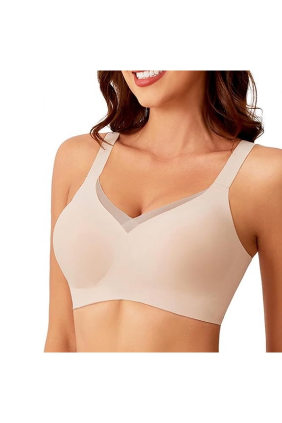 Women's Thin Breathable Soft Water Drop Cup Upper Support Gathers Bra, Jelly Bra, Wireless Bras for Women, Sports Bras for Women