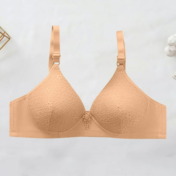 BILIKEYU Women's Thin Striped Large Sized without Underwire Bra, Bras for Women, Push Up Bra No Underwire, Jelly Bras for Women