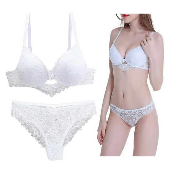 BILIKEYU Women's Underwire Lace Bras Pu Sh Up Bra And Bikini Pan Ties Sets, Womens Underwear Sets Bra And Underwear, Bra And Panty Set, Bra And Panty Sets