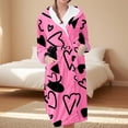 thumbnail image 1 of BILIKEYU Women's Valentine Warm Pajama Set Cotton Thick Heart Print, 1 of 5