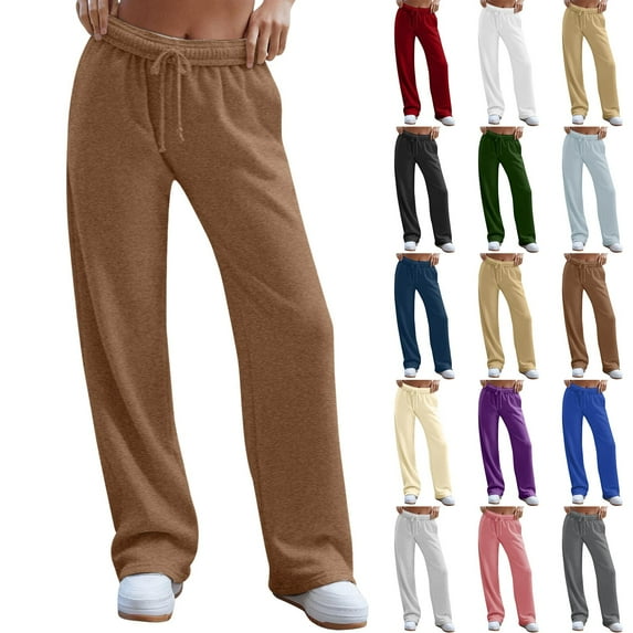 BILIKEYU Women's Wide Leg Casual Loose Sweatpants, women's clothing, wide leg trousers women, cargo pants women baggy