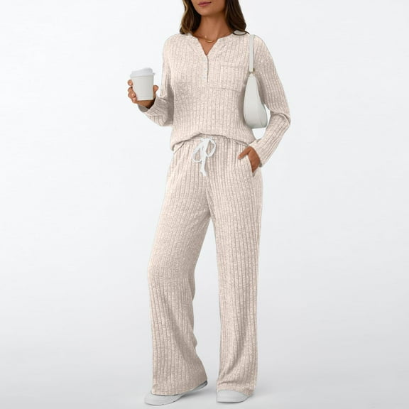 BILIKEYU Women's Winter Velvet Lined Sleepwear Two Piece Set, Sweatshirt for Women, Sweatsuits Women 2 Piece Outfit, Fall Outfits for Women 2025