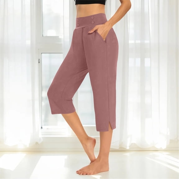 BILIKEYU Womens Cargo Capris Lightweight Hiking Pants 6 Pockets Quick Dry Casual Outdoor Trip Loose Shorts Cropped Cotton, Short Pants for Women, Crop Pants for Women, Black Capri Pants