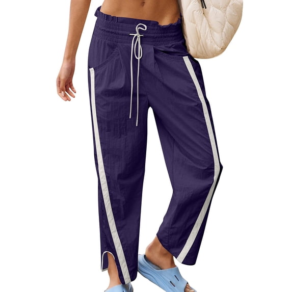 BILIKEYU Womens Casual Loose High Waisted Sweatpants, Sweatpants Women, Women Casual Pants, Corduroy Pants Women