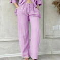 thumbnail image 1 of BILIKEYU Womens Daily Elastic Waist Solid Color Casual Loose Trousers, Womens Pants, Sweatpants Women, Wide Leg Pants Woman, 1 of 5