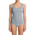 thumbnail image 1 of BILIKEYU Womens U Neck Ribbed Tank Tops, High Neck Sleeveless Ribbed Tank Casual Basic Thick Strap Slim Fitted Workout Going Out Racerback Shirts, Gray, 1 of 9