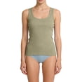 thumbnail image 1 of BILIKEYU Womens U Neck Ribbed Tank Tops, High Neck Sleeveless Ribbed Tank Casual Basic Thick Strap Slim Fitted Workout Going Out Racerback Shirts, Green, 1 of 9