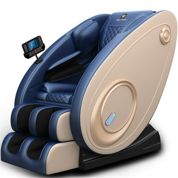 BILITOK Massage Chair Zero Gravity Full Body with Heating and Bluetooth - Blue