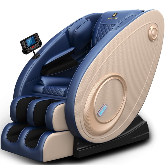 BILITOK Massage Chair Zero Gravity Full Body with Heating and Bluetooth - Blue