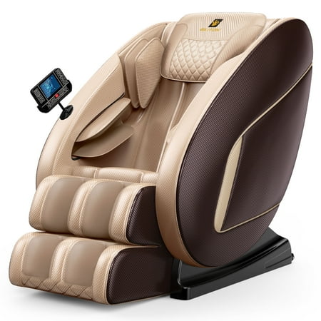 BILITOK Massage Chair with Zero Gravity Heating and Bluetooth Functions Easy to Use at Home (Brown)
