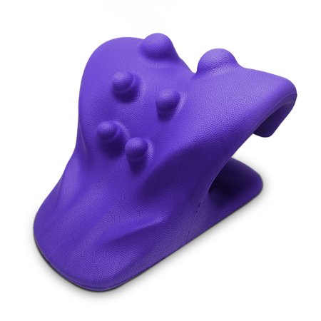 BILITOK Neck and Shoulder Relaxer, Cervical Traction Device for Muscle Tension Relief, Neck Stretcher for TMJ Pain Relief and Cervical Spine Alignment, Chiropractic Pillow,Purple