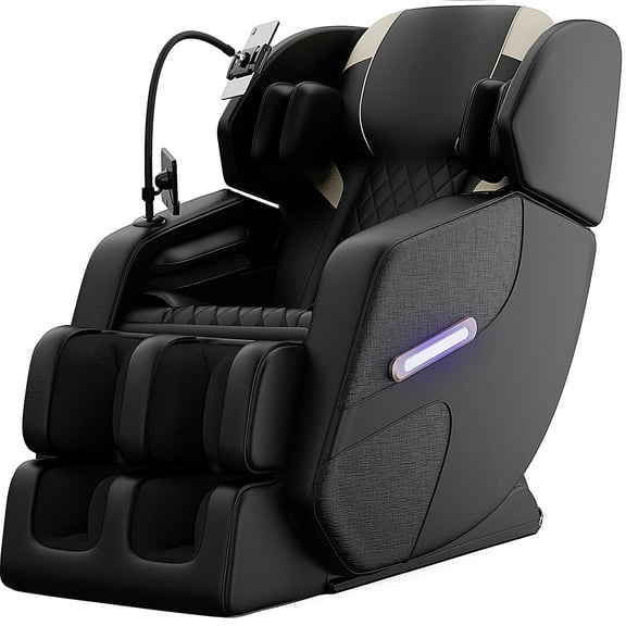 BILITOK Zero Gravity Full Body Massage Chair Recliner Includes Heating, Airbags, Bluetooth Speaker, Foot Roller, and Touch Screen Black