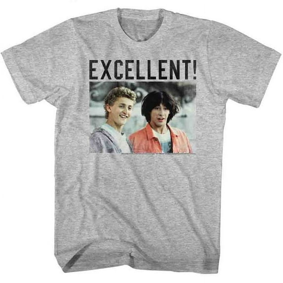 Bill And Ted Excellent Gray Heather Adult T-Shirt