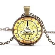 BILL cipher wheel pendant glass handmade necklace