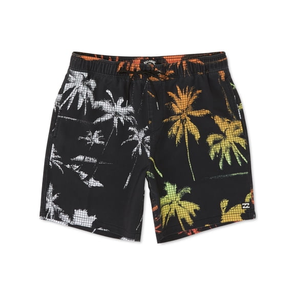 BILLABONG Mens Black Drawstring, Patterned Shorts S