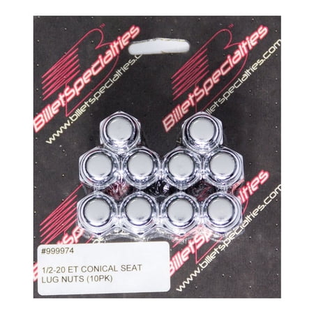 Billet Specialties 1/2-20 ET Conical Seat Lug Nuts 10 Pack