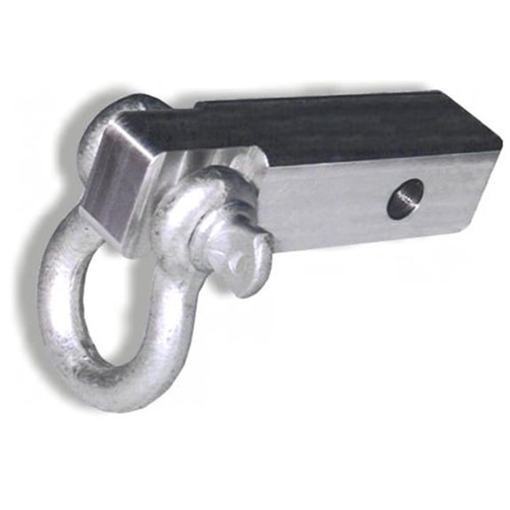 BILLET4X4 SHB022 Aluminum Hitch Bracket with Galvanized 0.75 in. D Shackle & Lockable Pin - Off Road Recovery
