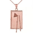thumbnail image 1 of BILLIARDS POOL TABLE PENDANT NECKLACE IN ROSE GOLD, 1 of 1