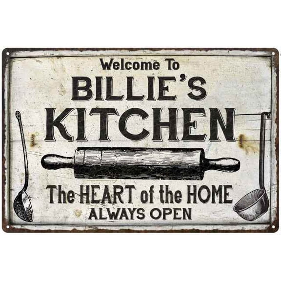 BILLIE'S Kitchen Farmhouse Sign Gift Gift 12x18 Metal 112180033281