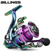 BILLINGS FS 1000-6000 Series, 5.21 Gear Ratio, 22LB Max Drag, Metal Spool,Spinning Fishing Reel,For Freshwater