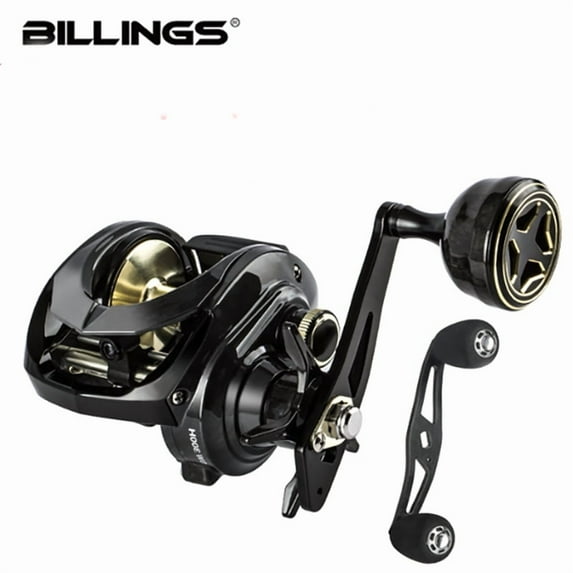 BILLINGS SW Series,6.4:1 Gear Ratio,Carbon Fiber Shell,35LB Max Drag,Metal Baitcasting Reel,For Freshwater Saltwater